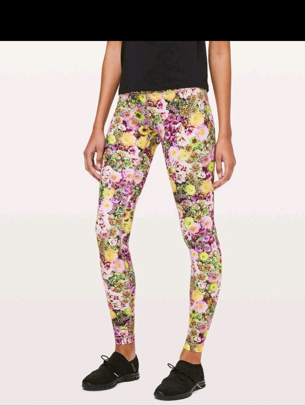Lululemon Athletica Wunder Under Nulux Foral Print High-Rise Leggings Vibrant 6 - Picture 2 of 6